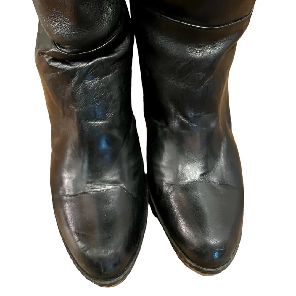 STUART WEITZMAN Buckley Over the Knee Leather Boots - Picture 7 of 12